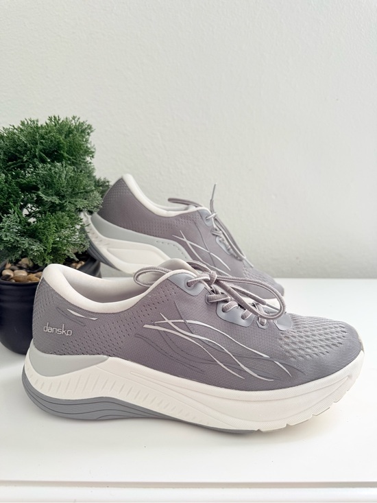 Dansko Shoes - Dansko Light Gray Athletic Lace-Up Sneakers